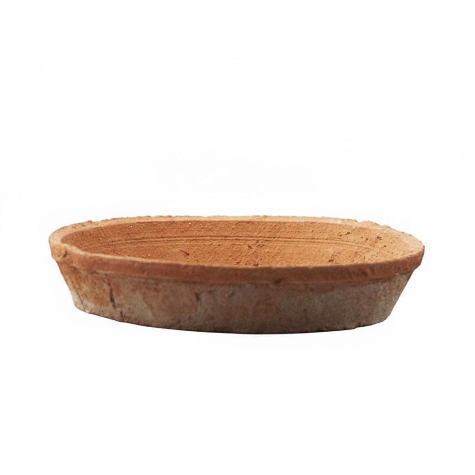 Drip Tray Saucer - ถาดรองกระถางดินเผา แบบมีรูระบายน้ำ ฐานตื้นสไตล์ชนบท สำหรับปลูกต้นไม้ในร่ม ป้องกันน้ำหยด