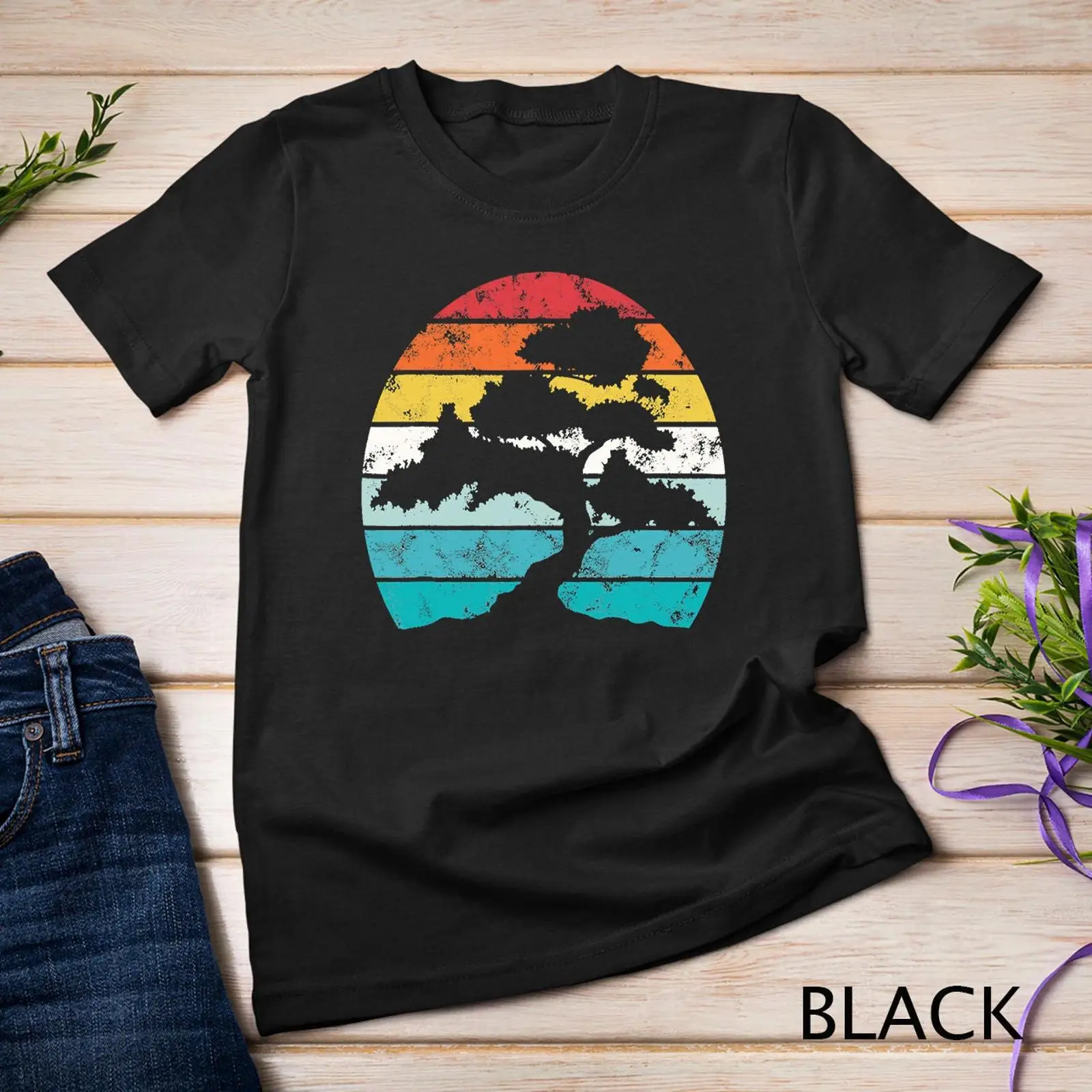 Bonsai Garden Art - เสื้อยืดวินเทจสำหรับคนรักบอนไซ สวนญี่ปุ่น ศิลปะเซน สไตล์วินเทจ ผ้าซักแล้ว นุ่มสบาย