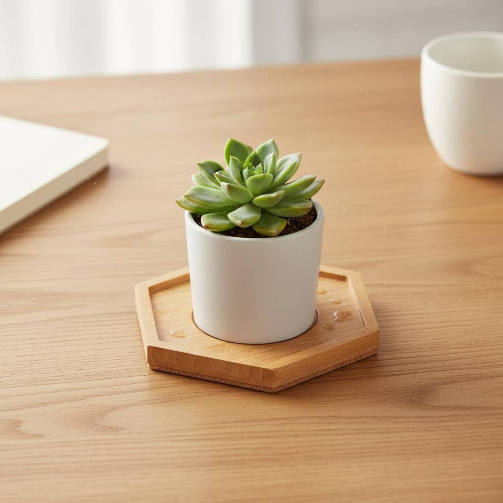 ถาดรองน้ำไม้ไผ่ทรงสี่เหลี่ยมเล - Drip Tray Saucer บทวิจารณ์และราคา