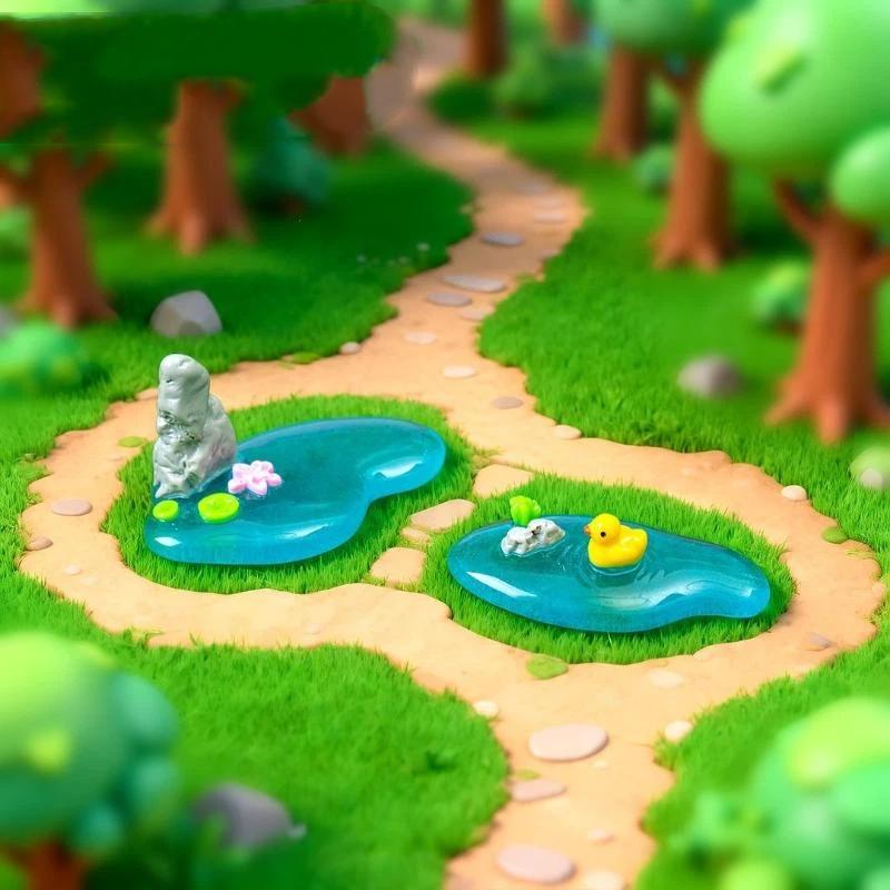 ของตกแต่งบ่อเรซินขนาดเล็ก ลายป - Bonsai Garden With Koi Pond บทวิจารณ์และราคา