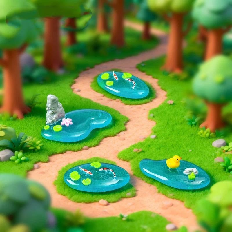 รูปปั้นเป็ดโคอิ บัวหลวง ขนาดเล - Bonsai Garden With Koi Pond บทวิจารณ์และราคา