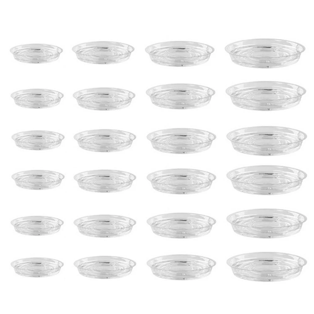 10/24pcs โรงงานพลาสติกจานรอง 6 - Drip Tray Saucer บทวิจารณ์และราคา